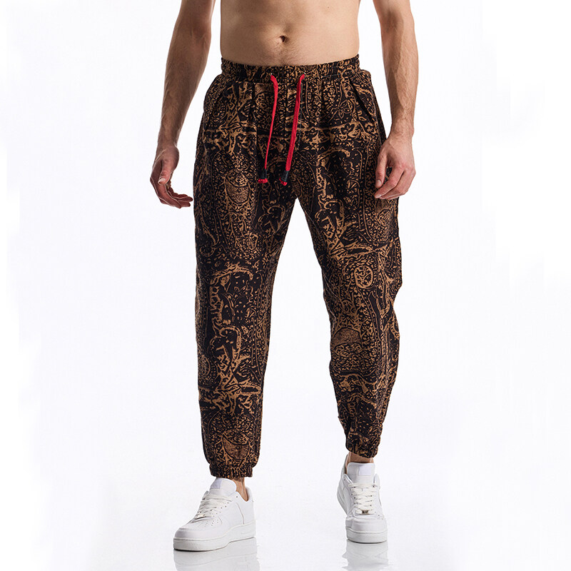 Running Pant Jogger - Calça casual masculina com cordão boho