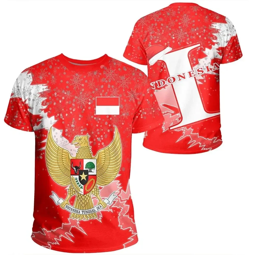 Street Fashion For Boy - Camiseta com bandeira indonésia masculina, estampa