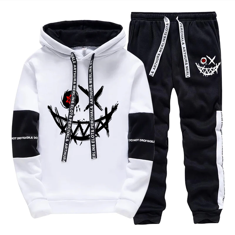 Street Fashion Outfit - Conjunto Masculino/Agasalho com Capuz/Calça 2026 Outono
