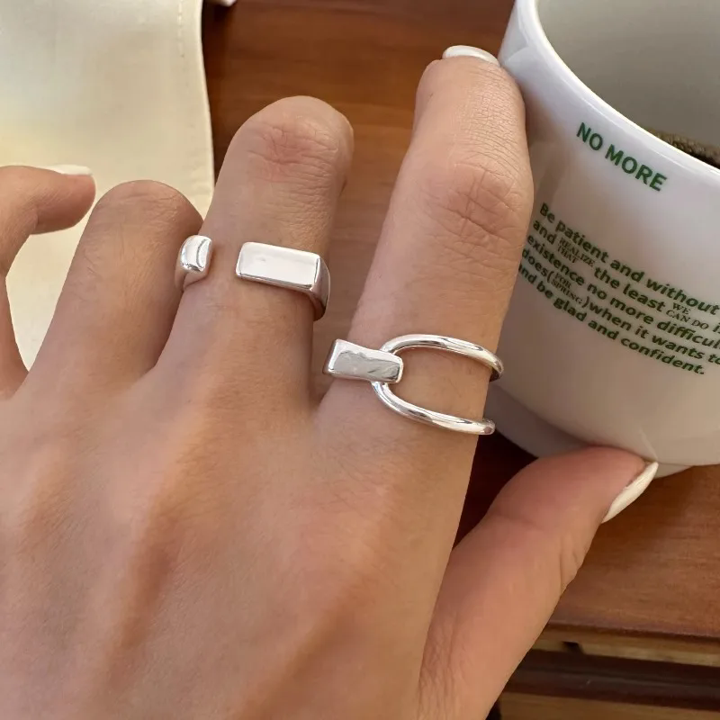 Street Fashion Rings - Ventfille 925 anéis de prata esterlina