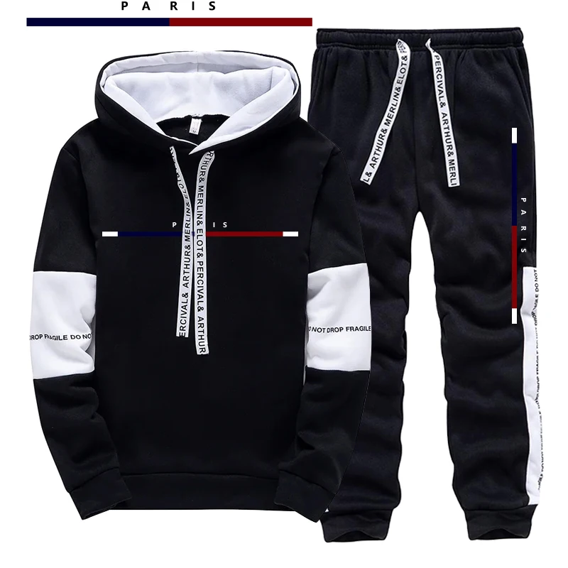 Street Fashion Outfit - Conjunto Masculino Estampado Paris Fashion: Moletom