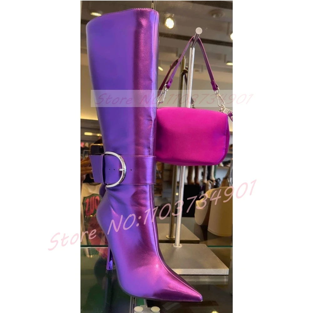 Botas Femininas Roxas Brilhant - Street Fashion Lady avaliação e preço