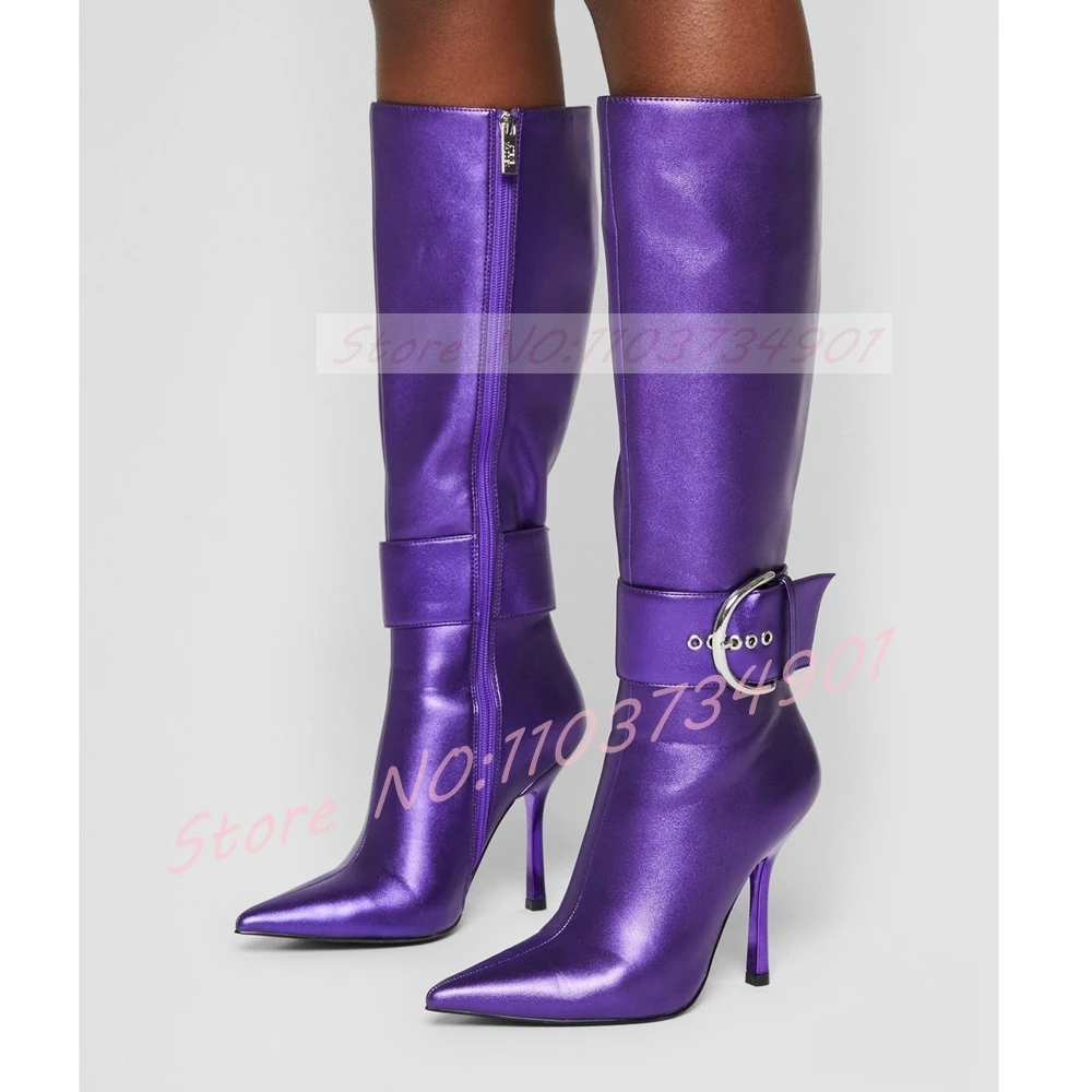 Botas Femininas Roxas Brilhant - Street Fashion Lady avaliação e preço