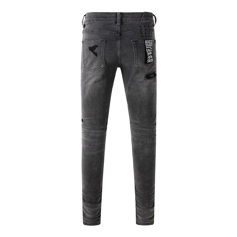 Calça jeans masculina High Str - Distressed Jean Rip avaliação e preço