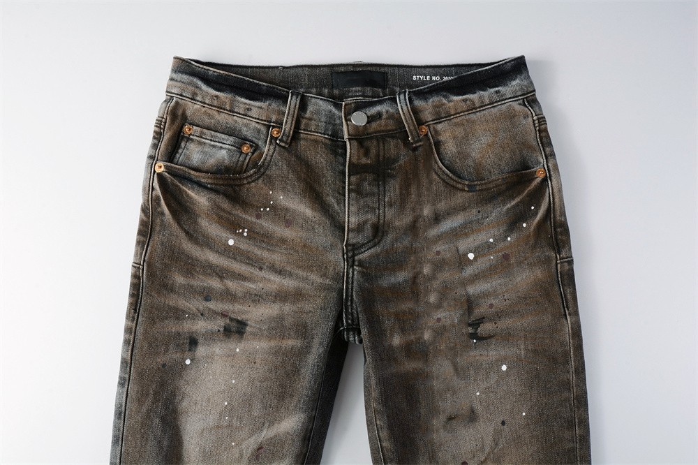 Jeans Masculinos Americanos de - Distressed Jean Rip avaliação e preço