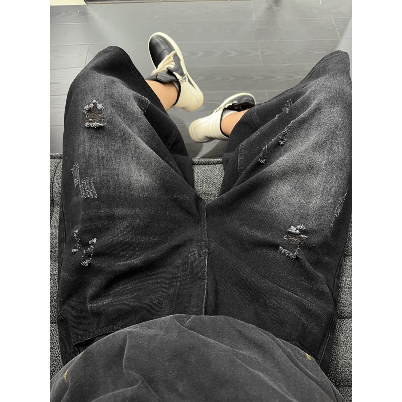 Shorts Jeans Unissex Americano - Distressed Jean Rip avaliação e preço