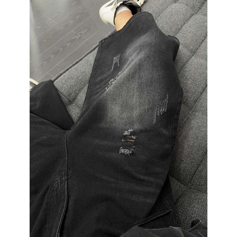 Shorts Jeans Unissex Americano - Distressed Jean Rip avaliação e preço
