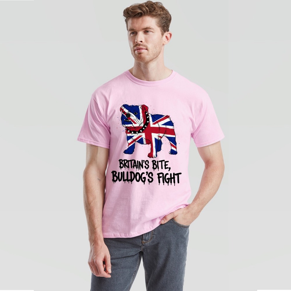 Union jack bulldog camiseta br - Street Fashion Uk avaliação e preço