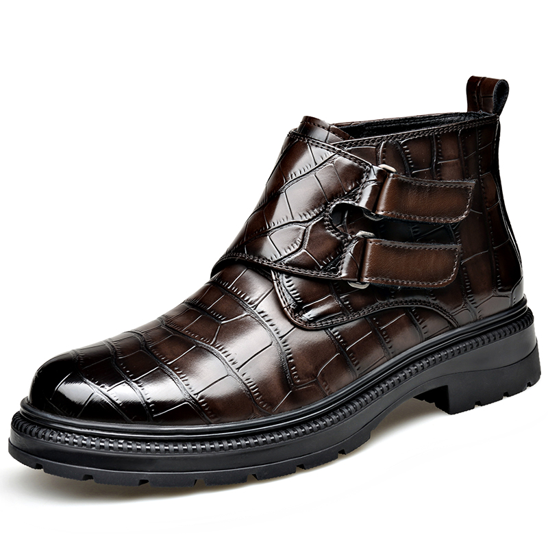 Botas de Couro Masculinas, Cal - Street Fashion Style Male avaliação e preço