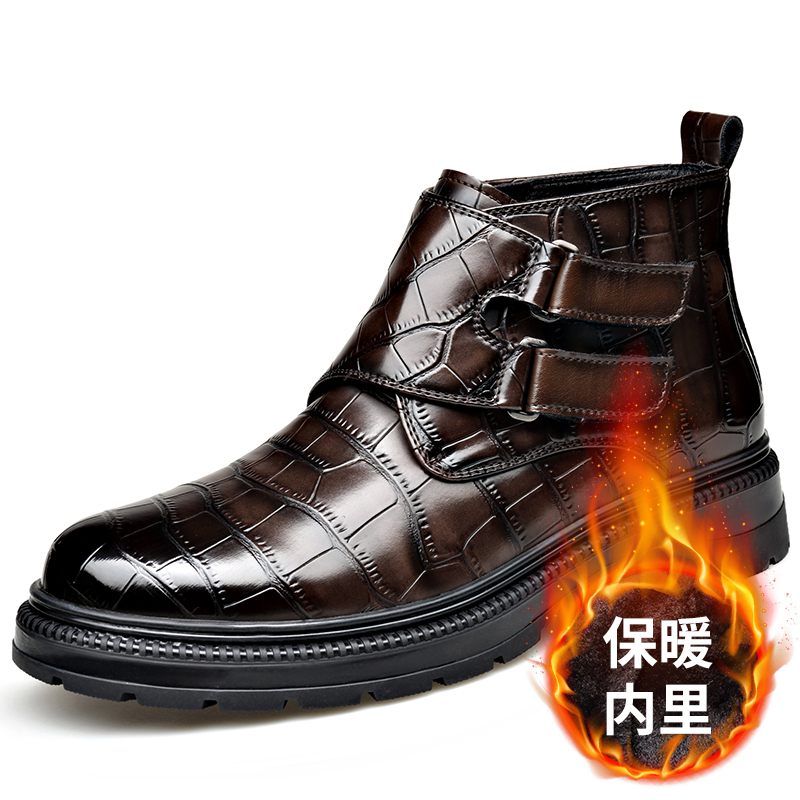 Botas de Couro Masculinas, Cal - Street Fashion Style Male avaliação e preço