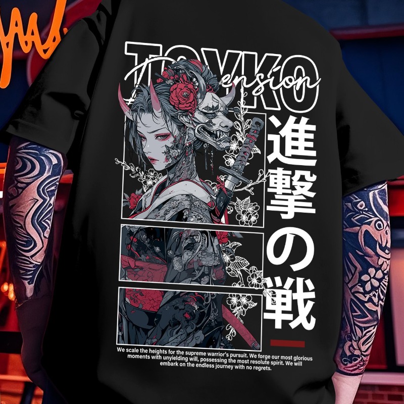 Camiseta Masculina Casual Espo - Japanese Street Fashion Female avaliação e preço