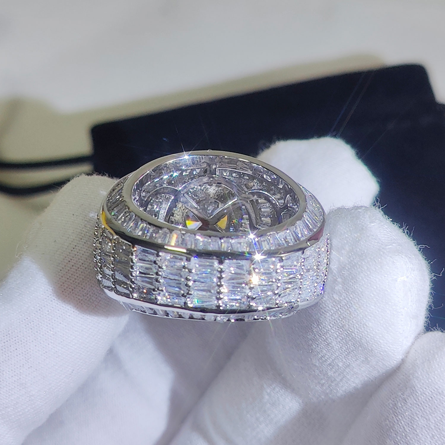 Prata/18k banhado a ouro clust - Street Fashion Rings avaliação e preço