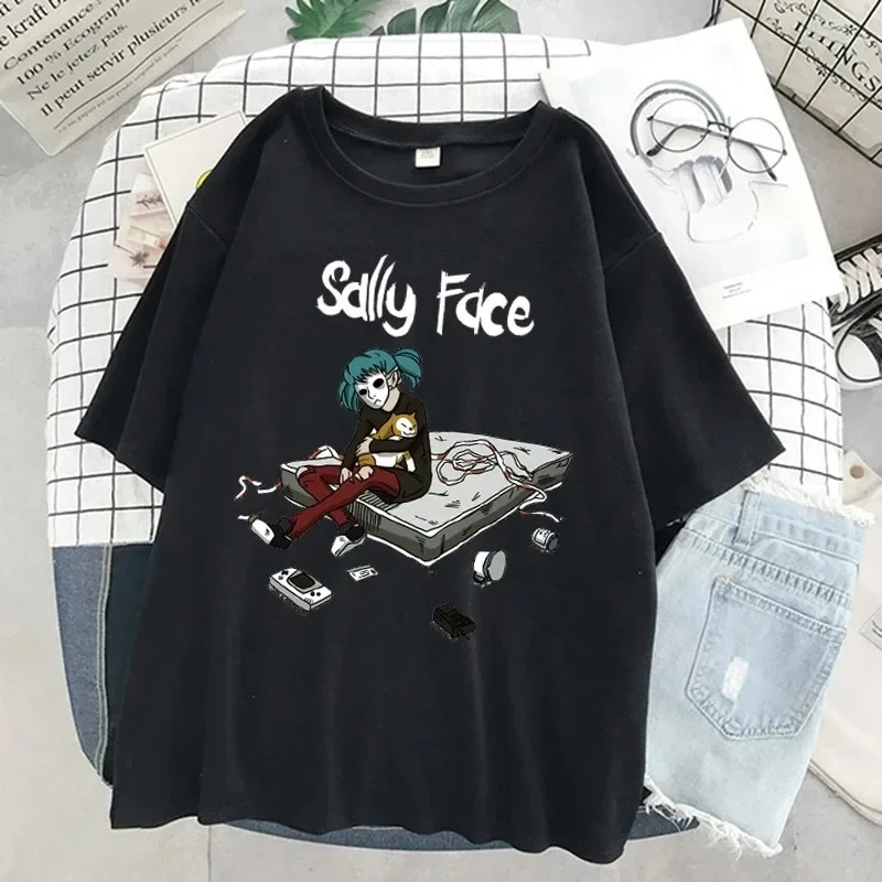 Sally face t camisa feminina e - Street Fashion Asian avaliação e preço
