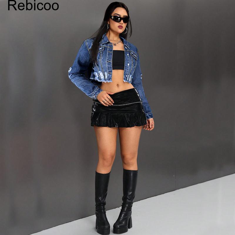 Jaqueta Jeans Cropped Feminina - Distressed Jean Rip avaliação e preço