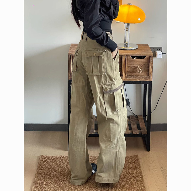 Novo baggy cáqui calças de car - Japanese Street Fashion Female avaliação e preço