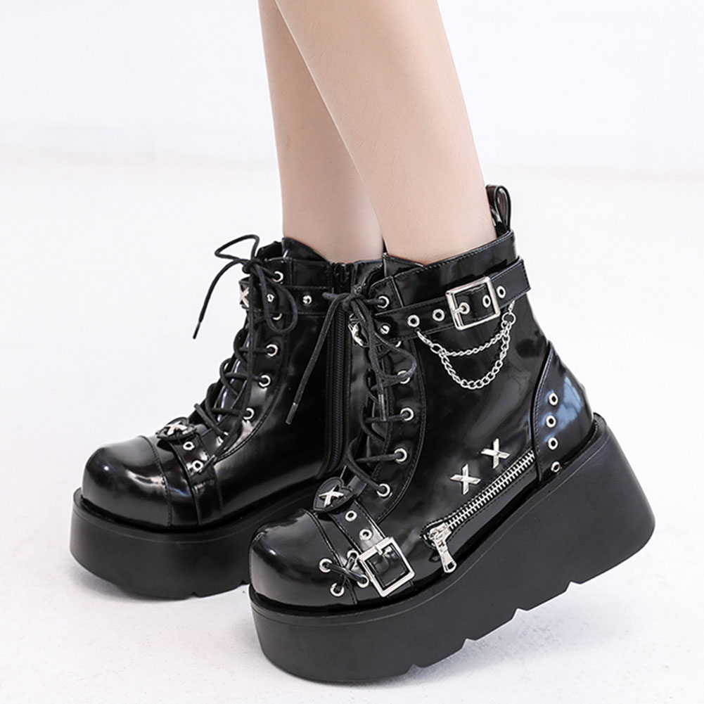 Novas Botas Femininas Góticas  - Street Fashion Lady avaliação e preço