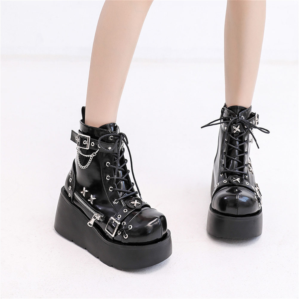 Novas Botas Femininas Góticas  - Street Fashion Lady avaliação e preço