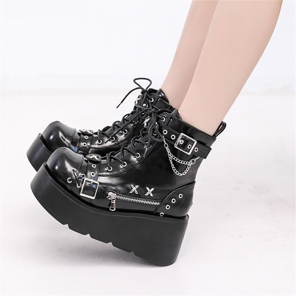 Novas Botas Femininas Góticas  - Street Fashion Lady avaliação e preço
