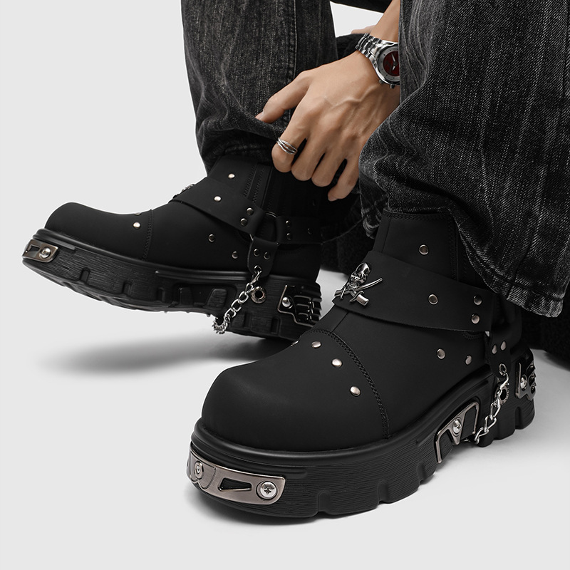 Botas de Motocicleta Masculina - Street Fashion Style Male avaliação e preço