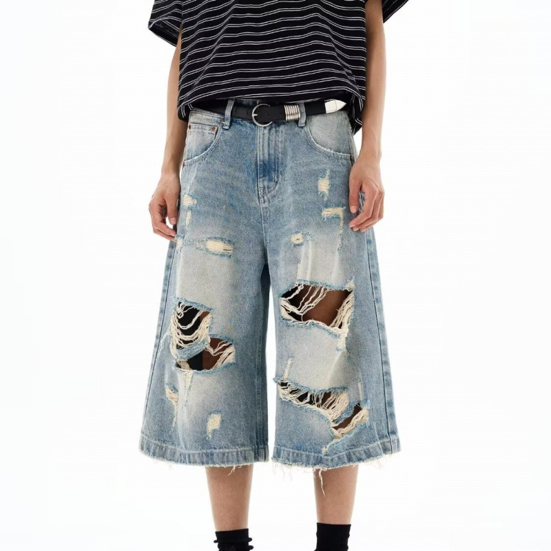 Novos Shorts Jeans Vintage Ras - Distressed Jean Rip avaliação e preço