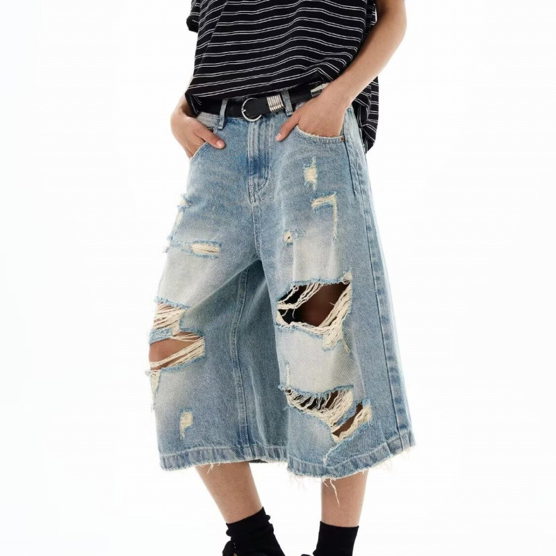 Novos Shorts Jeans Vintage Ras - Distressed Jean Rip avaliação e preço